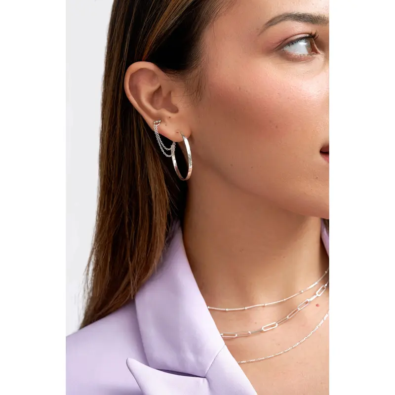 Double Chain Fusion Add-On for Enhanced Earrings in Gold Vermeil or Sterling Silver 1