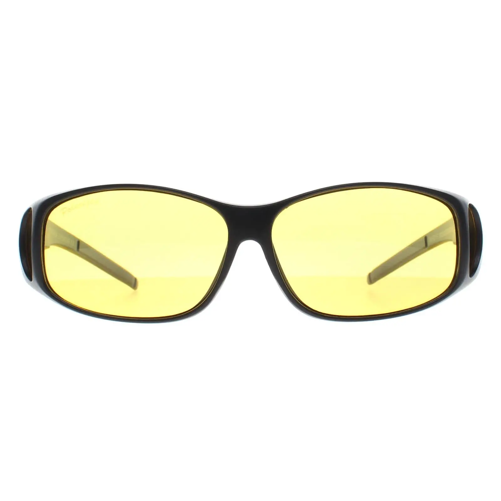 Montana Fit Over Glasses Night Driving Sunglasses MFO1 F Matte Black Yellow Polarized