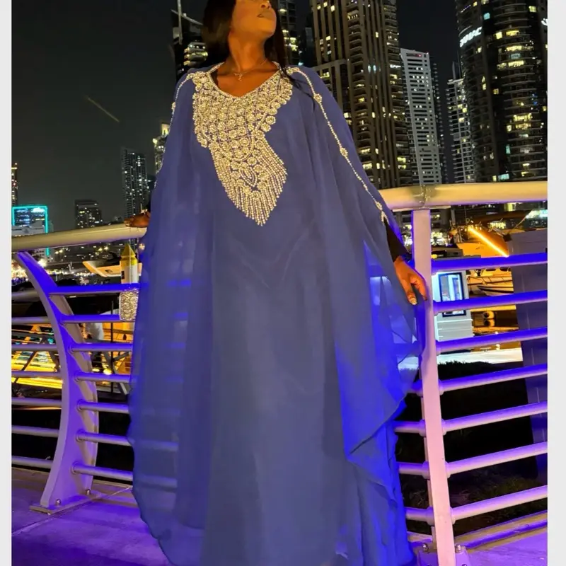 LUXE KAFTAN cape abaya one size (uk 8 to 18) with inner belt queen