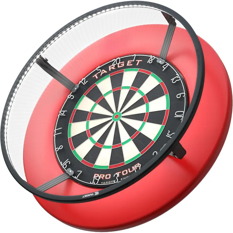Dartboard Lighting System, Black Frame |   White LED Dart Board Surround Ring Light |   Available with Pro Tour Dartboards Surround & Championship Dartboard, or Oche Dart Mat 0