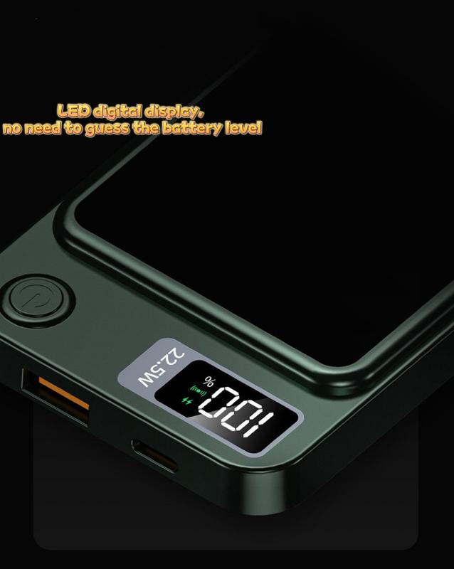 Magnetic Wireless Mini Power Bank 10000mAH with Fast Charging and Battery Level display,MagSafe Powerbank,External Battery Accessories,Compatible for Phones, iPad,Headphones,Multiple Devices Charging,Charing Mobile,Charger,Portable Charger,Gift Ideas 7