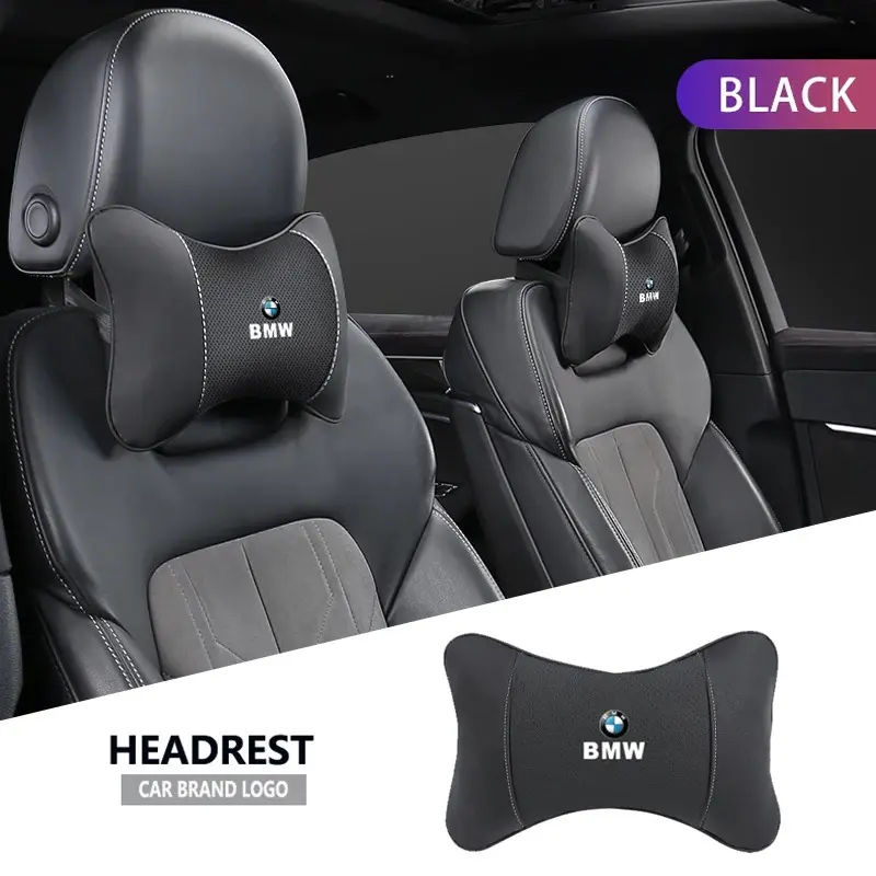 Premium Quality Seat Headrest Neck Pillow For BMW Car headrest | Black