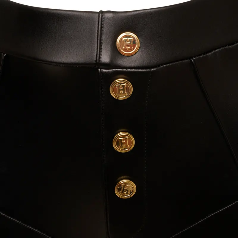 Premium Black Leather Pants 8