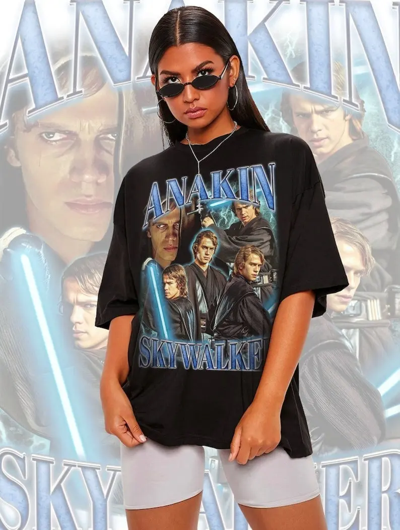 Anakin Skywalker Shirt  Anakin Skywalker Vintage 90' Shirt  Anakin Skywalker Classic Vintage Bootleg Shirt  Anakin Skywalker Tee Blue.