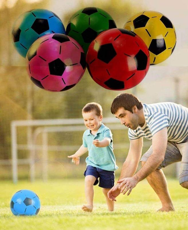 8" Inflatable Football Kids Sports Beach Ball Pool Toys Games Party Bags Fillers 4