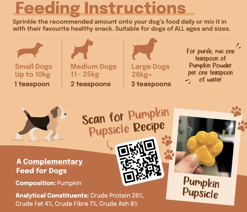 Buddy & Lola | Pumpkin Powder for Dogs | Helps with Dog Constipation & Diarrhoea | Canned Pumpkin Puree Alternative | Bursting with Dog Vitamins & Essential Nutrients | Dog Gut Health Product 3