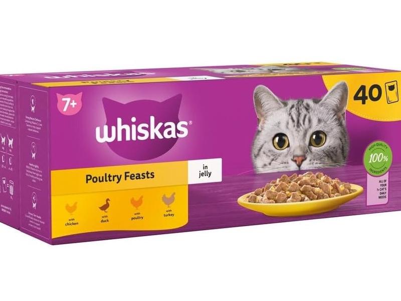 7+ Senior Cat Food Poultry Selection in Jelly, 85 g (Pack of 40), Packaging May Vary 0