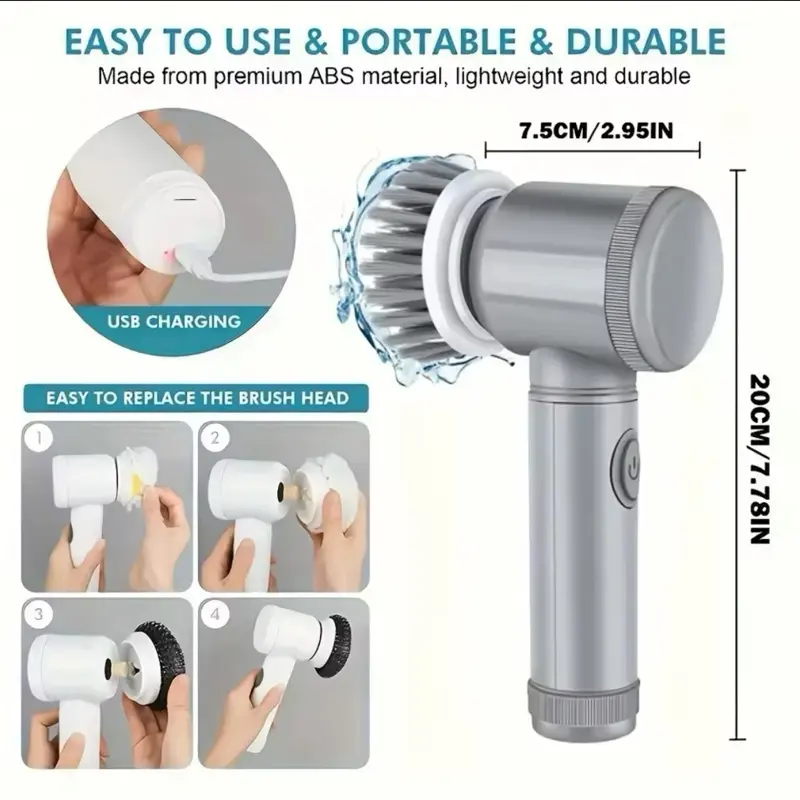 Electric Scrubber Cordless - Powerful Cleaning Solution 4