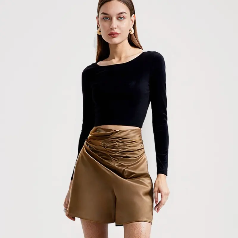 TR Traders Slim Fitted Crop Top Womens Size Small Crew Neck Open Long Sleeve UK 8-10 to 14-16 7
