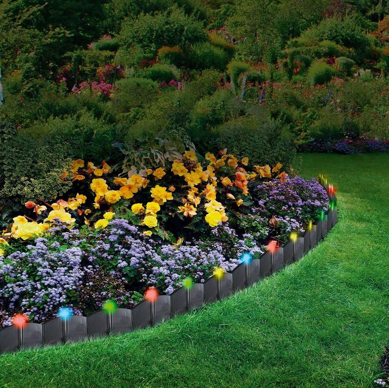 24 Pack LED Light Up Hammer In Garden Lawn Edging Landscape Plant Border Path - Perfect for Landscape and Garden Design 2