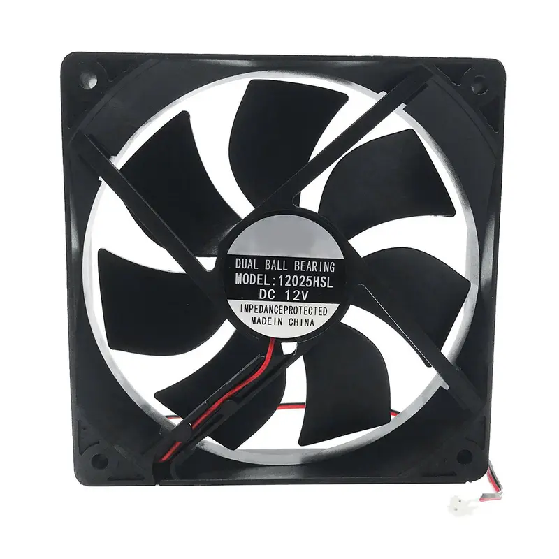 1/2X 12V 120x120x24mm 12cm dual Ball Bearing PC Brushless Cooling Fan 2Pin 120mm UIK 6