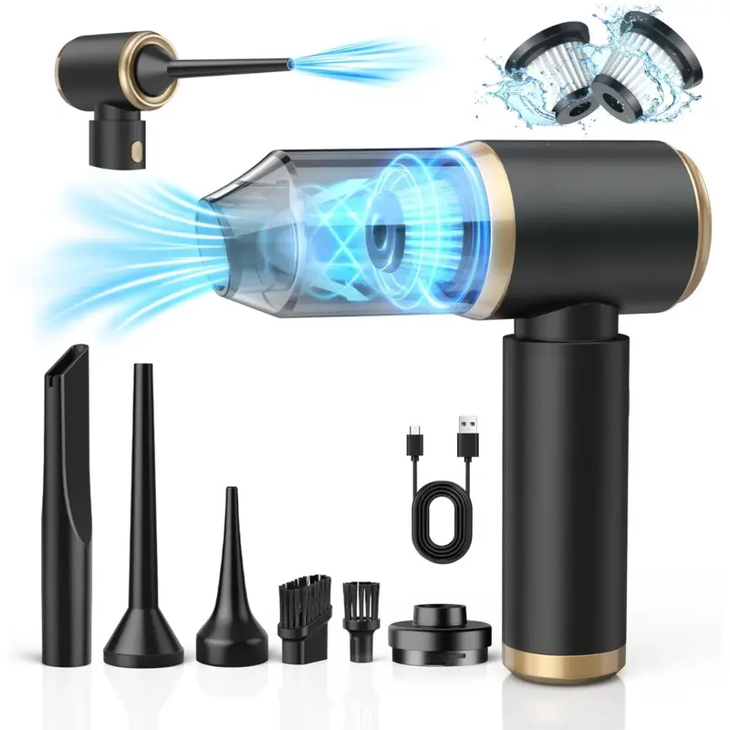 Wireless Car Vacuum Cleaner Handheld Vaccum Powerful Suction USB Rechargeable 1