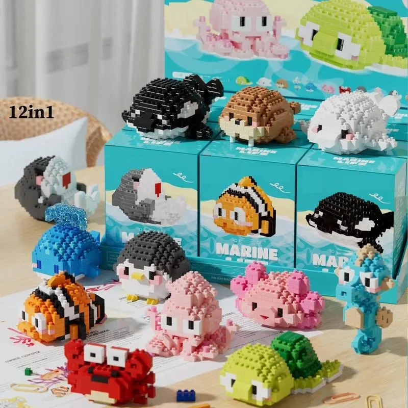 Cute Animal Design Building Blocks, Mini Blocks Building Toy, Creative and Educational Building Blocks for Boys & Girls, Valentine's Day Gift, Gift for Her, Men's Gift