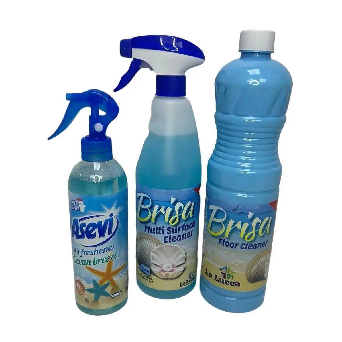 Brisa Bundle - Room Spray, Floor Cleaner & Multipurpose Side Spray Household Kitchen x 3 items lalucca Cleaning Set