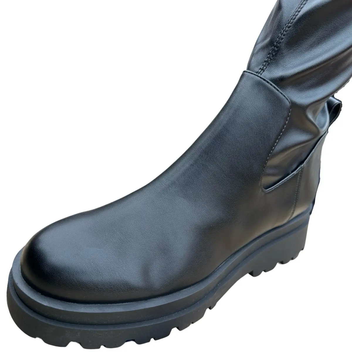 Women’s Thigh High Long Leg Chunky Sole Boots Over Knee Sock Comfort Boot Footwear Size 7UK Only