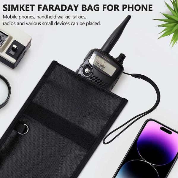 Product Introduction of Waterproof & Fireproof Farady Bags, 5 Counts Signal Blocker Bags, Anti-Signal Blocker  Bags, Storage Bag for Car Keys, cell phone, credit Cards, tablet and Laptop. Storage bag for Business Files 8
