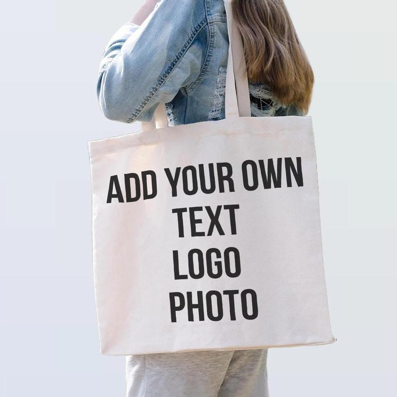 Personalised Tote Bag For Life | Custom Printed Text, Logo, Photo, Image or any other design. Wholesale Shopping Carryall Shoulder Shopper Bulk Buy. Gift for him her animal lover. For Business and events merchandise, Marketing Branding 0