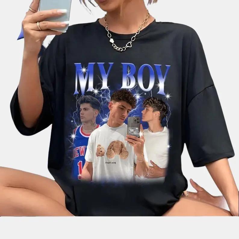 Custom Photo Girlfriend Boyfriend Face T-Shirt, 90s Retro Vintage Bootleg Shirt with Face, Personalized Pictures Tee for Couple 2