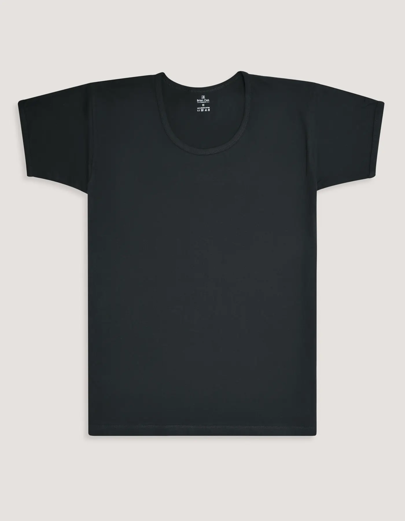 Mens Black Half sleeves vest | plain men vests | 100% cotton vests
