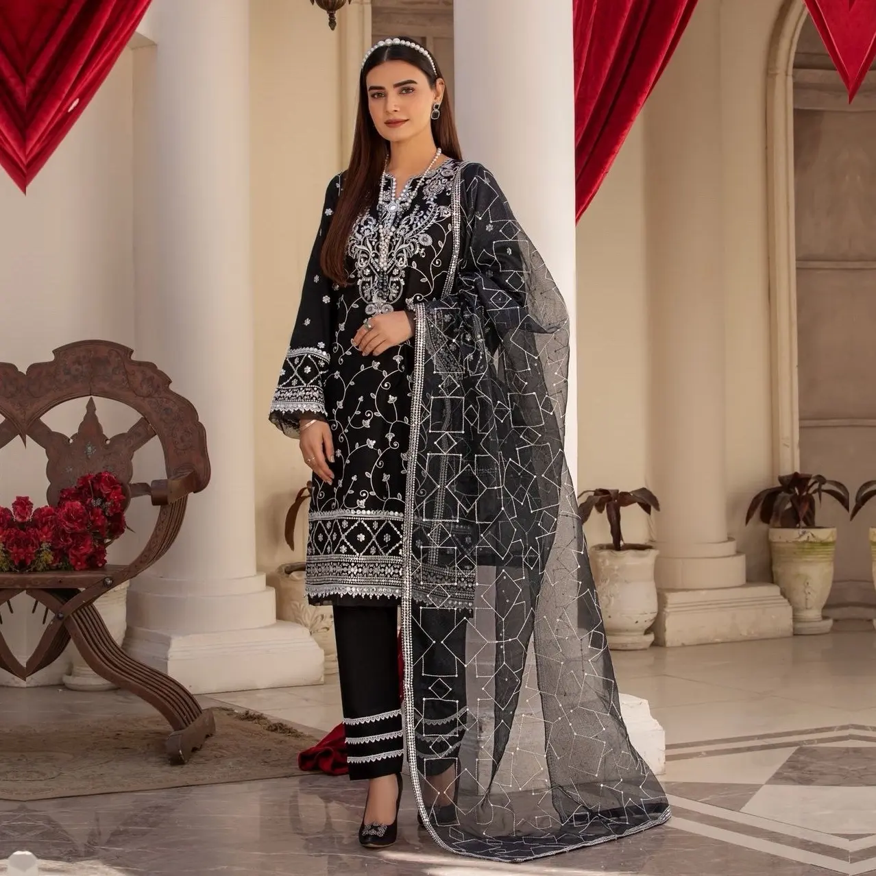 Branded 3 Piece Ready To Wear Suit -  Embroidered Collection