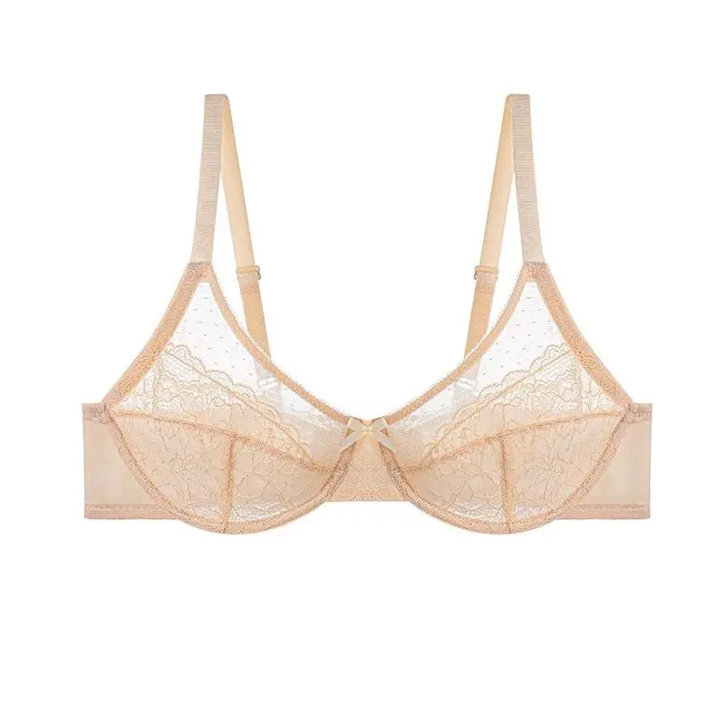 【Curlady】Enchante Floral Lace Plus Size Underwire Unlined Unpadded Full Coverage Bra, It is recommended to choose a larger size 4