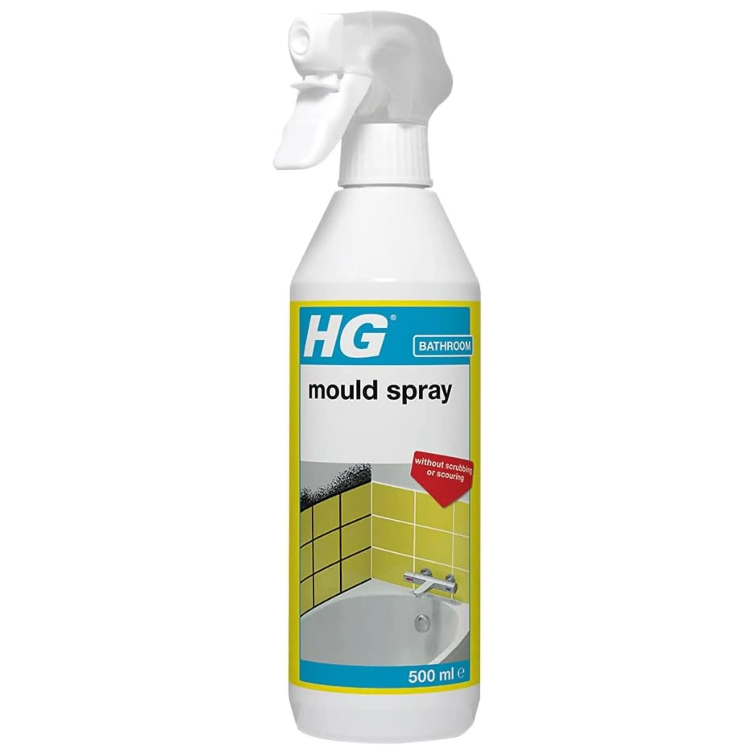Mould Spray, Effective Mould Spray & Mildew Cleaner, Removes Mouldy Stains From Walls, Tiles, Silicone Seals & More - 500ml , Pack of 1