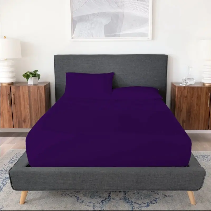 Cotton Fitted Bedsheet in Single, Double, and King Sizes 6