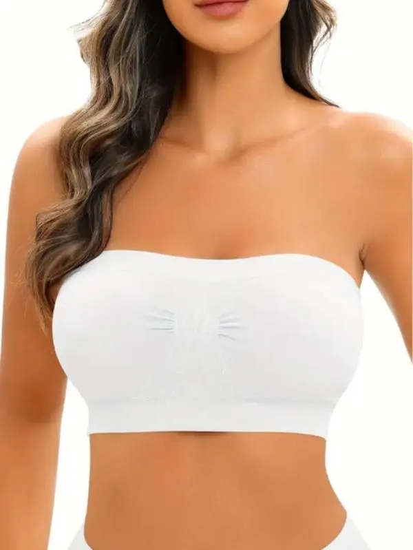 She Comfy Women's Shapewear Sexy Strapless Bra Bandeau Bra Padded Wireless Bandeau Top Bra Comfort Wire free Bandeau Bralette Tube Top Bra