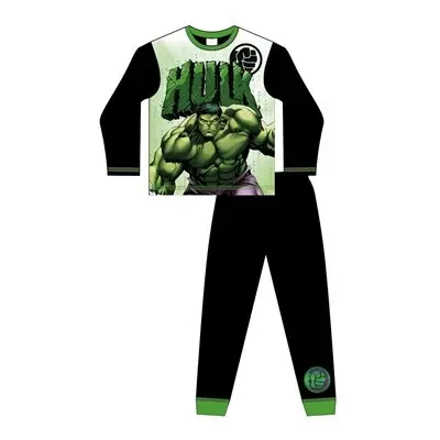 Marvel Boys Pyjamas Superheroes Avengers Nightwear Pjs Sleepwear Sublimation Pajamas Superhero Character Iron Man Captain America Hulk Black Panther Two Piece Set Long Sleeve Top Trousers Kids Childrens 3