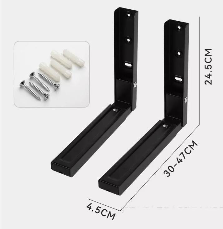 Product Introduction of Heavy Duty Adjustable Stretch Oven Shelf Microwave Bracket Wall Mounted Rack UK - Home Organizer Black 10