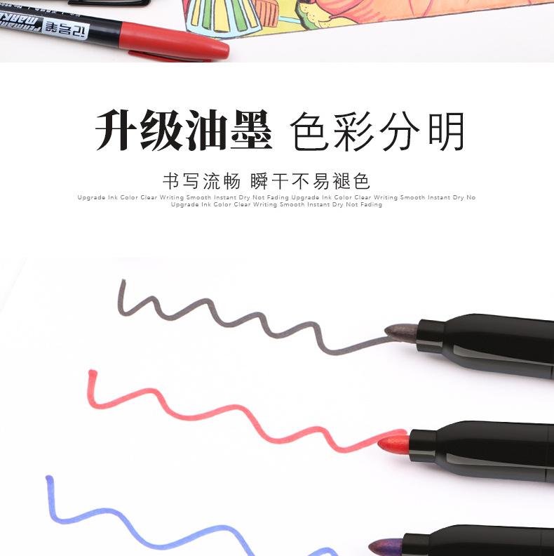 Product Introduction of 6 PCS Permanent Marker Pens – Waterproof Ink Sketch Markers for Manga & Art 🎨✏️ 10