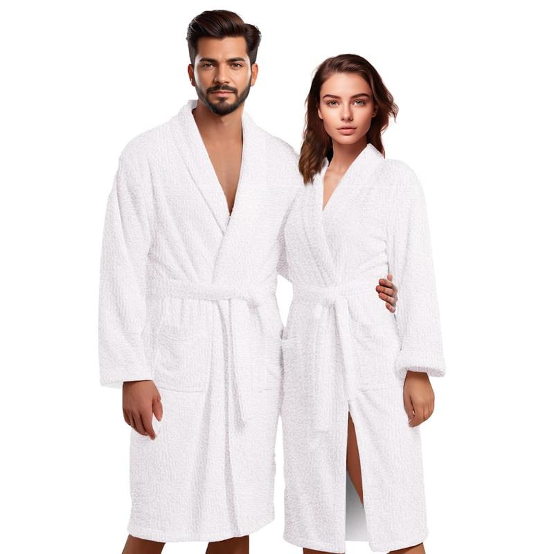 TERRY TOWEL BATH ROBE UNISEX LUXURY SOFT COTTON TOWELLING DRESSING GOWN ONE SIZE MEN WOMEN HOTEL & SPA SUPER ABSORBENT QUALITY 3