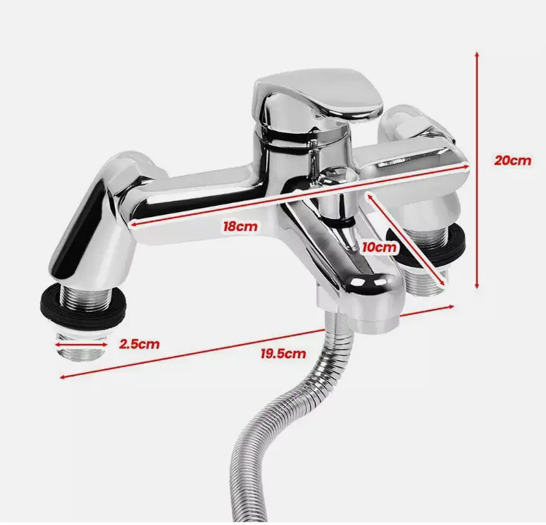 Luxury Bathroom Chrome Sink Bath Filler Tap Shower Mixer Taps with Hand Held Set 1