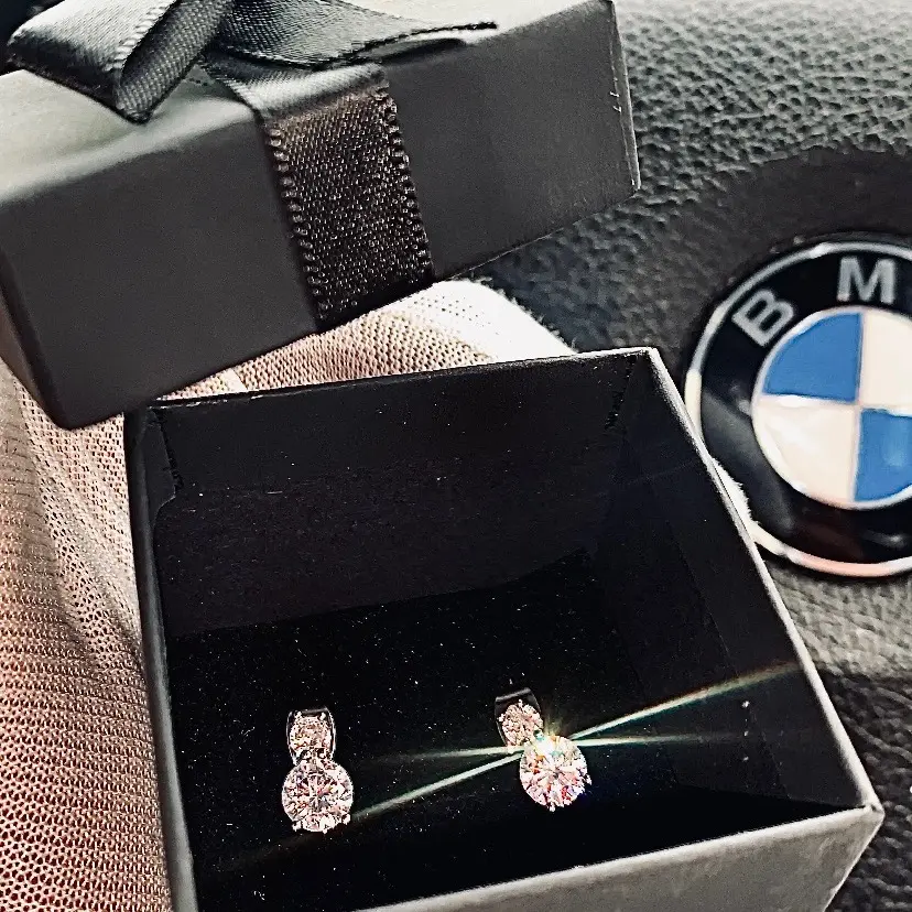 100% Zircon Stone Stud Earrings
