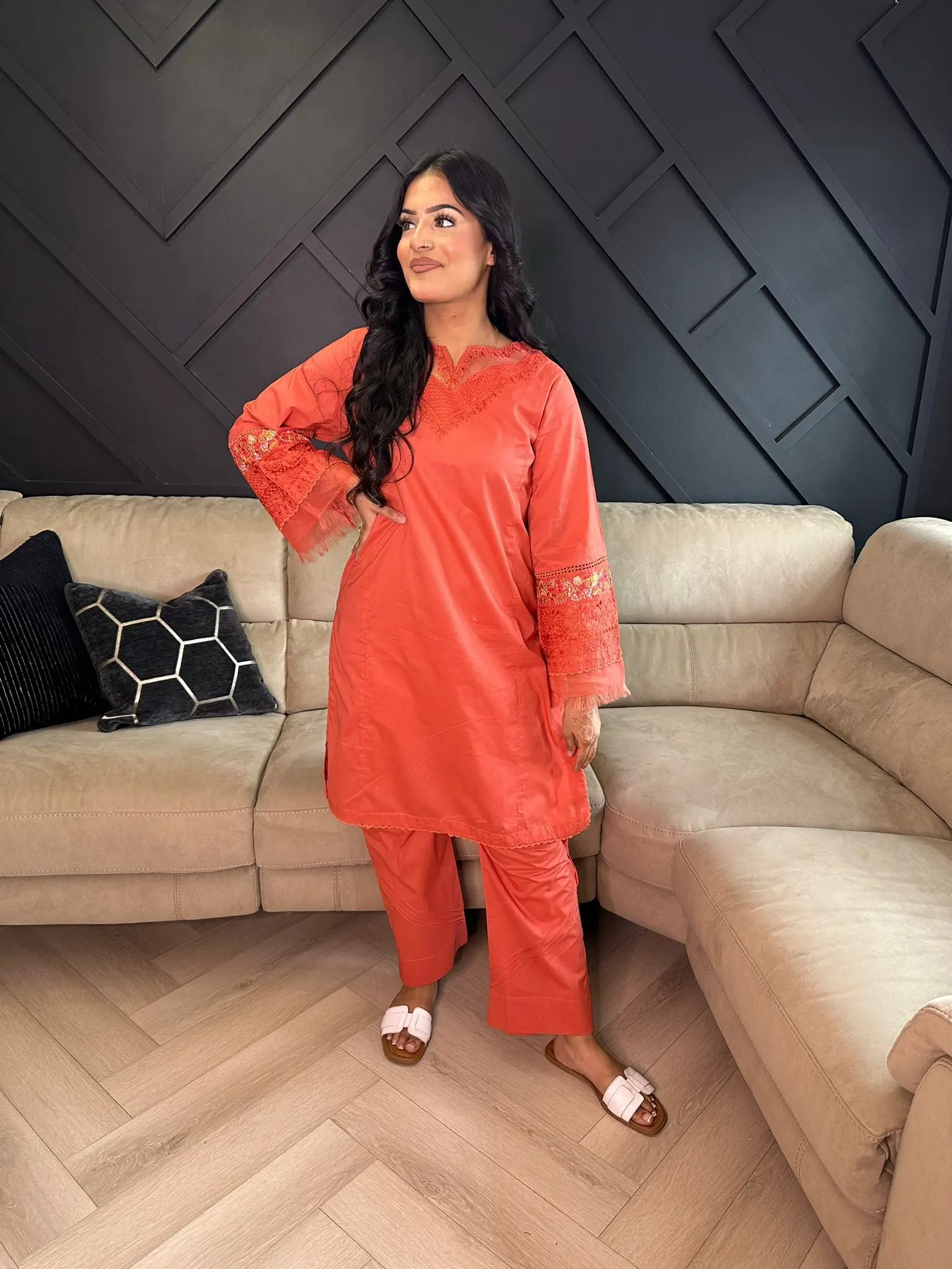 Asim Jofa 2 Piece - Coral