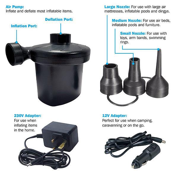 Electric Air Pump for Camping by Streetwize 1