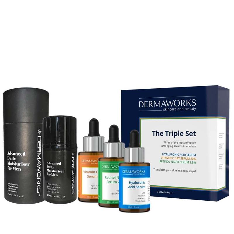 Men's Moisturiser Set with 3 Face Serums 0