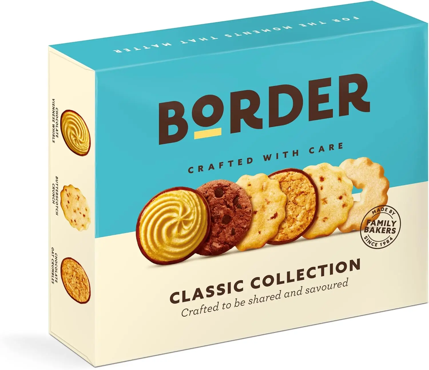 Border Biscuits - Classic Sharing Pack Gift Box - Premium Cookies with Viennese Whirls & More, 400g Snack
