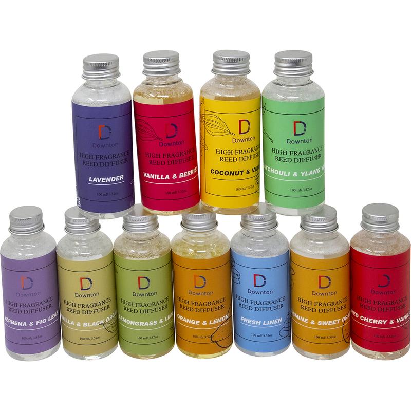 100ml Reed Diffuser Oil Bottle - Aromatic Fragrance Scent Air Freshener Home Fragrances Therapeutic Grade Natural Organic Pure Essential Oils Aromatherapy Diffuser for Home Perfect Relaxation Improved Mood Bedroom Liquid Long-lasting Gift Scented Perfume 8