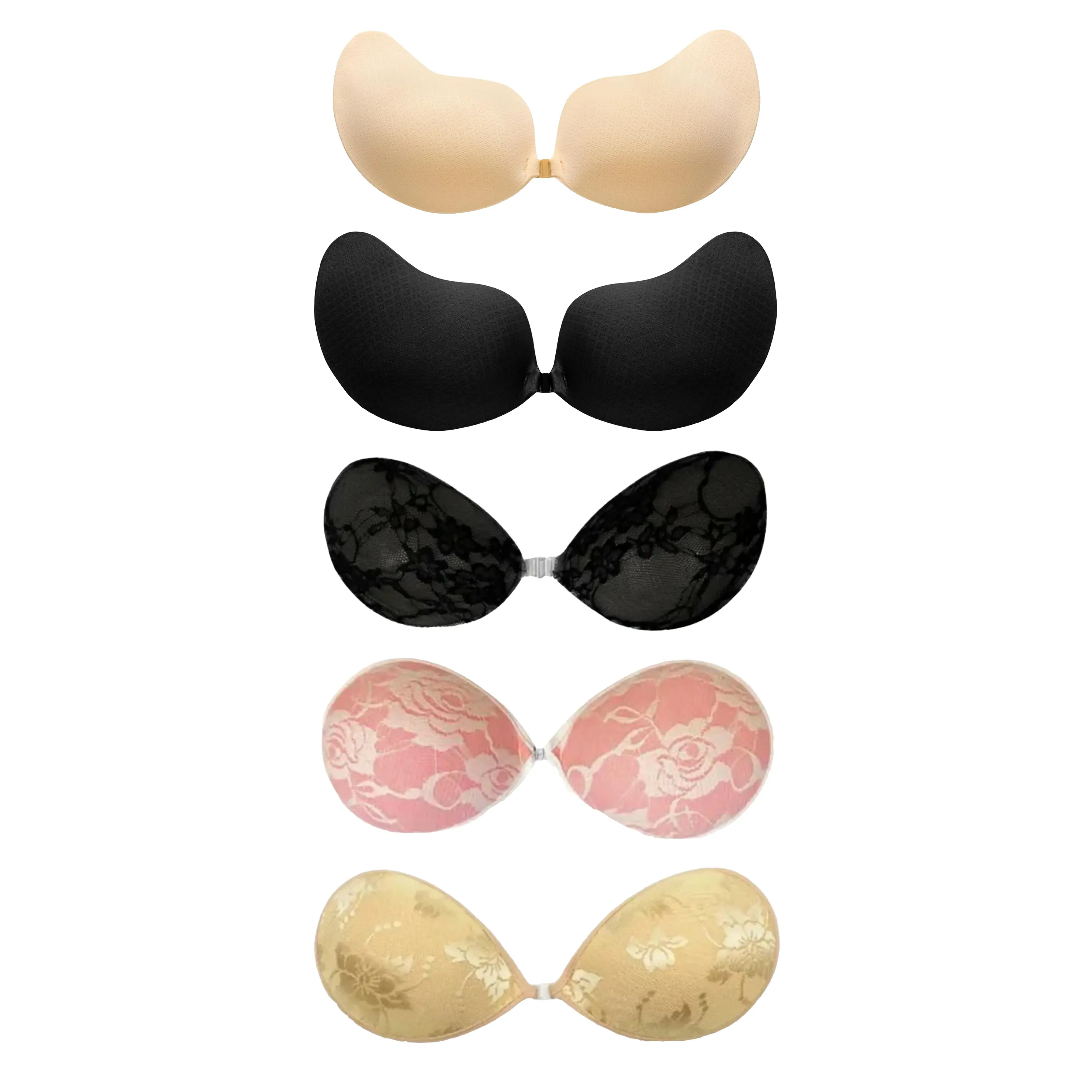 2 x Push Up Bra for Women | Breathable & Skin Friendly Sticky Invisible Adhesive Bra, Reusable Strapless & Backless Bra Party, Wedding