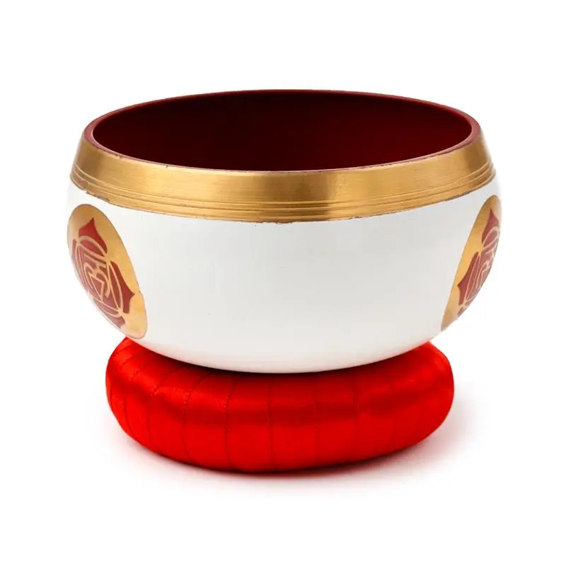 Root Chakra Healing Singing Bowl – Metal Sound Therapy Bowl with Cushion & Stick 6