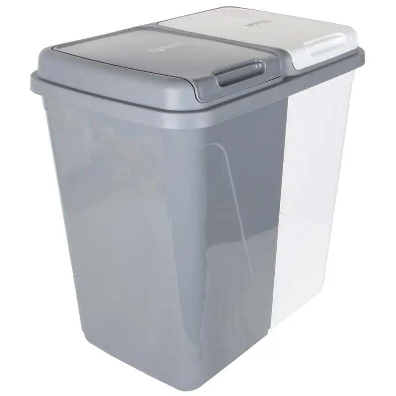 Jolie Max 90L Dual Compartment Kitchen Rubbish Bin Waste Recycling And Laundry Basket. 5