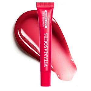 Vitamasques Wild Cherry Tinted Lip Butter Balm | Hydrating & Plumping with 8-Hyaluronic Acid & Peptides | Sheer Red Tint for a Juicy, Soft Pout | Vegan, Cruelty-Free, Clean Beauty Moisture Skincare