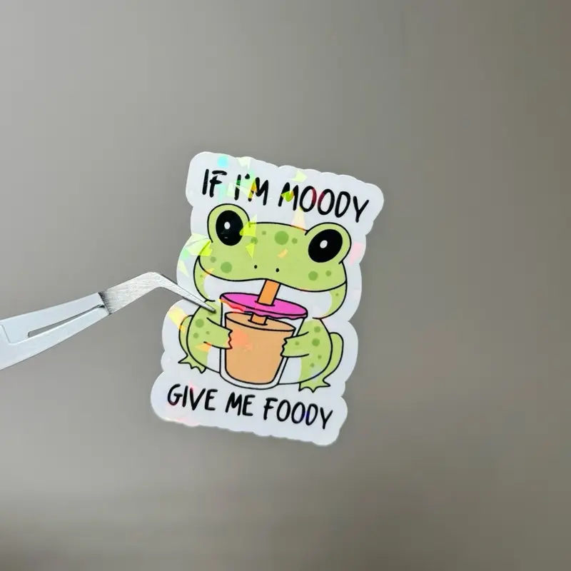 If I’m Moody Give Me Foody Sparkle Sticker