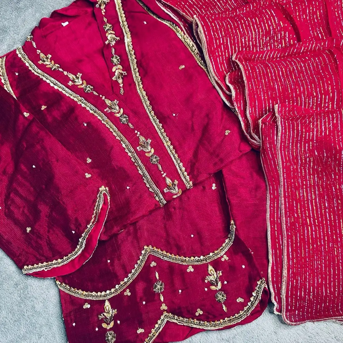 Women's Boutique Dress with Trouser and Dupatta - Casual Womenswear
