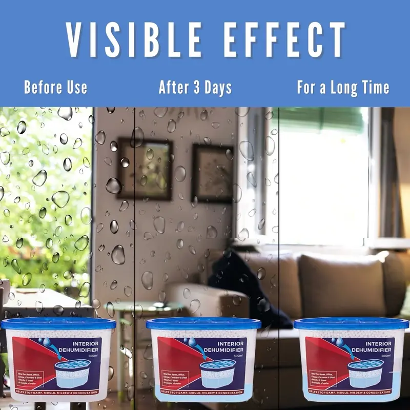 Interior Dehumidifers - Damp Trap, Catches Moisture, Mildew Remover - Great for Library, Bookshelves, Home in the Winter and More 1