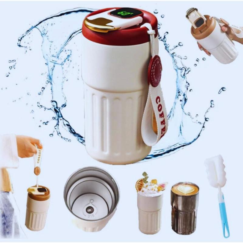 Product Introduction of Temperature Display Water Bottle 410ml ,Portable Stainless Steel Insulated Mug Smart Thermal Coffee Mug Coffee Cups With LED Display Vacuum Insulated  Mug For Home Office  Travel. Drinkware  Tumbler Flasks, mean mug cute mugs, moomin mug heat mug Bottled 3