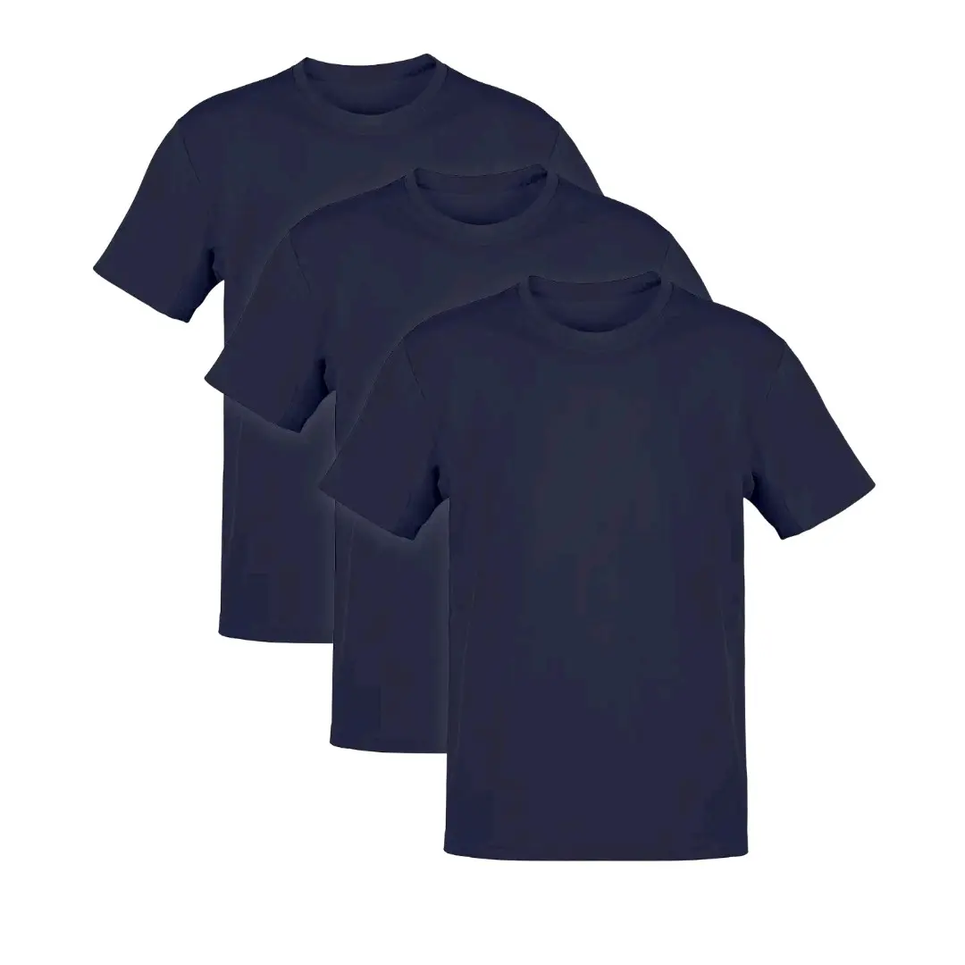 Kids Boys Girls T Shirts Cotton Plain Short Sleeve Tee School Sports PE Tops