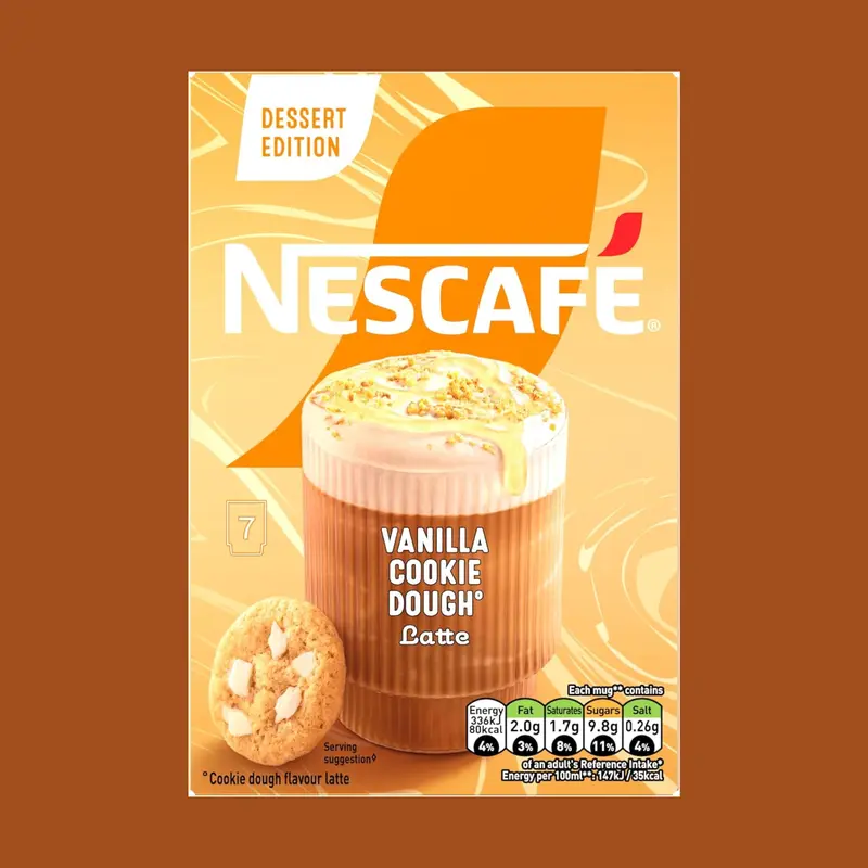 Nescafe Latte Vanilla Cookie Dough | 6 packs of 7 sachets (42 Sachets Total) | bb 30th September 2025 3