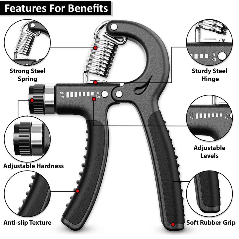 Hand Grip Strengthener 5-60 kg Resistance Stainless Steel Springs 4